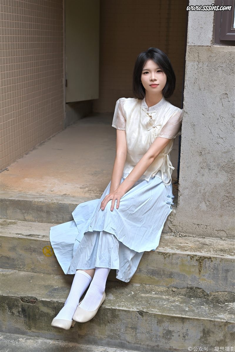 凝思摄影 NO.020 小睿-长裙、短白袜、平底鞋[130P+1V／4.20GB]-呦糖社C+