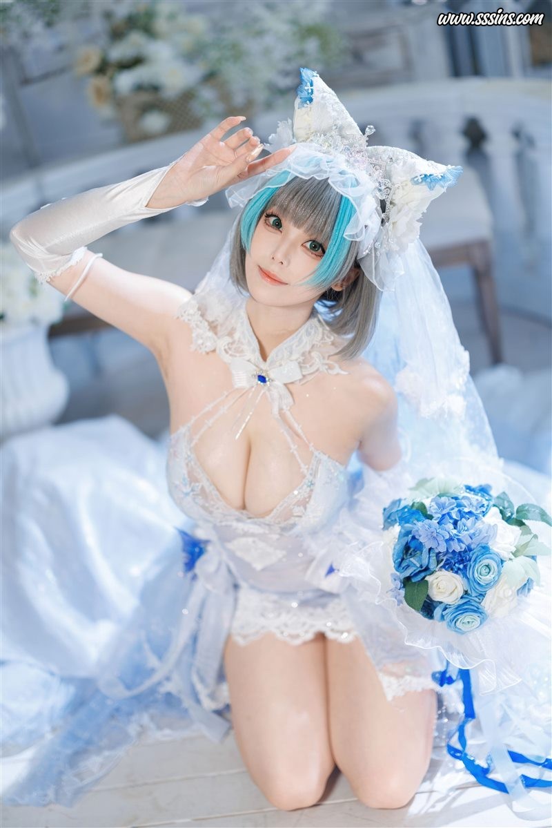 蜜汁猫裘 - 碧蓝航线 柴郡 花嫁 [134P + 2V／6.94GB]-呦糖社C+