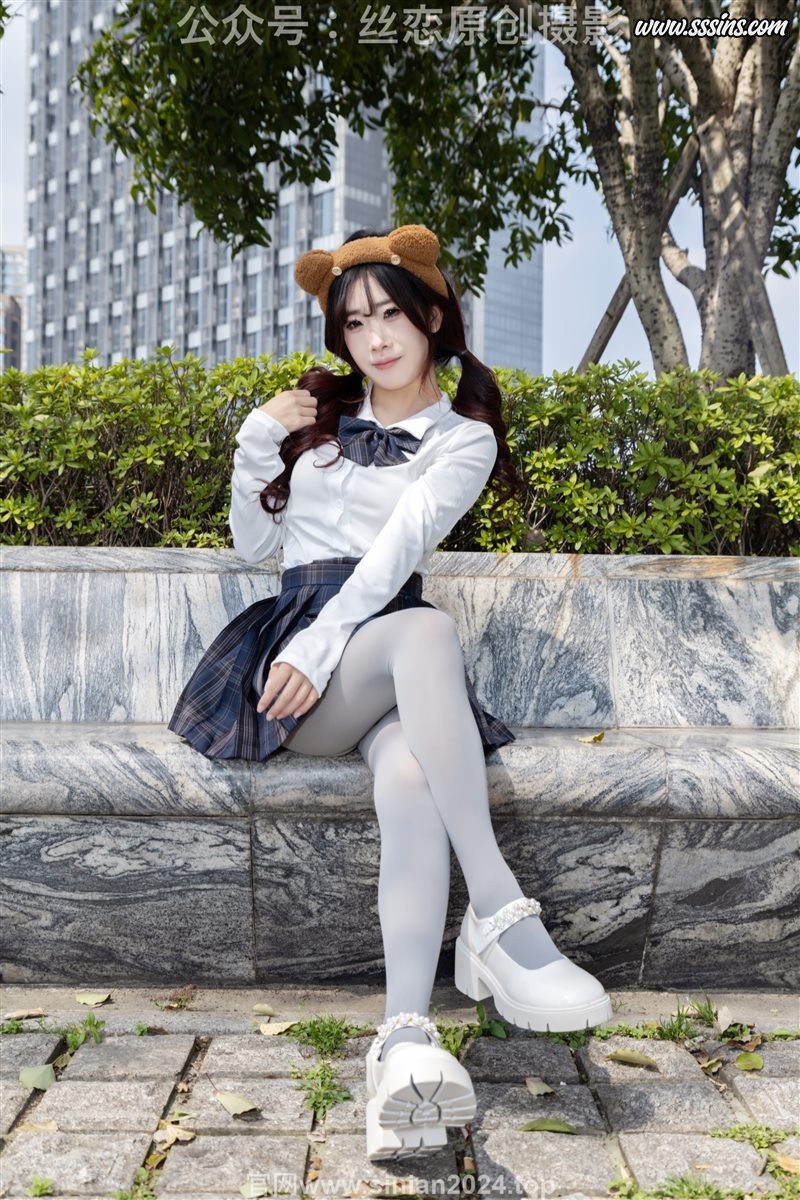 图片[2]-丝恋摄影 NO.009 小梦-白色衬衫 碎花短裙 灰色丝袜 白色玛丽珍[283P+1V／3.19GB] - 呦糖社C+-呦糖社C+